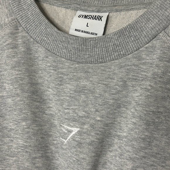 Gymshark Light Gray Cropped Hoodie - Picture 2 of 3